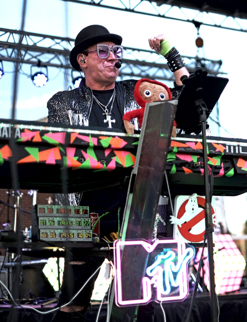 Club Rewind keyboardist and lead vocalist Richie Gray tickles the ivories at the First Friday Concert in Morristown Friday, June 5. Gray said he hadn’t been to Morristown in a few years and was impressed with what has been developed, and he said he enjoyed the good crowd at the concert.