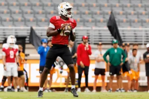 KNOXVILLE, TN - August 22, 2026 - Quarterback Faizon Brandon #11 of the Tennessee Volunteers during 2026 Fall Camp scrimmage at Neyland Stadium in Knoxville, TN. Photo By Kate Luffman/Tennessee Athletics Photo by Kate Luffman/Tennessee Athletics