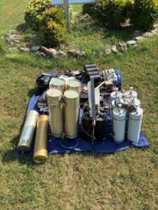 Special to the Tribune The Hawkins County Sheriff’s Department displays recovered telecommunications equipment from a suspected vandalism incident that occurred Sunday, Sept. 6, 2026.